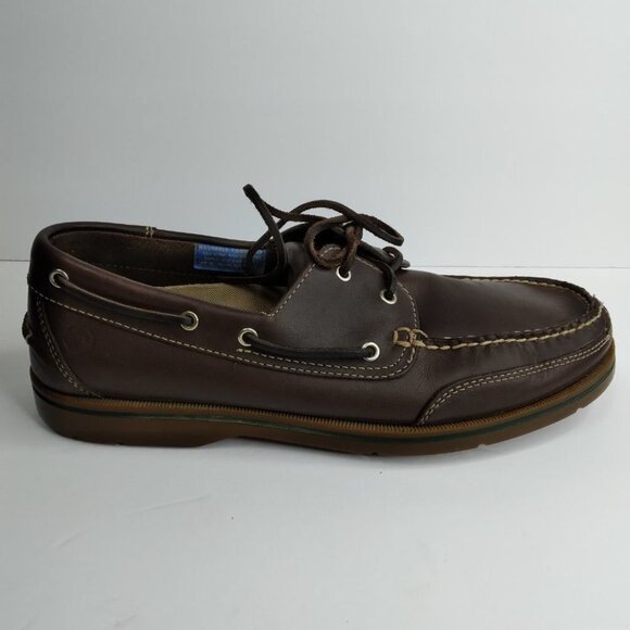 Rockport Washable Footwear Brown Leather Boat Shoes Loafers Size 11.5M - Picture 10 of 14